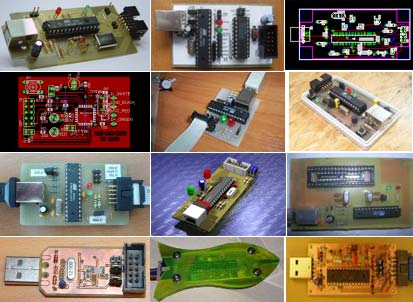 Фото различных сборок программатора USBasp