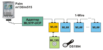Автономная 1-Wire-система многоточечного мониторинга на базе карманного компьютера