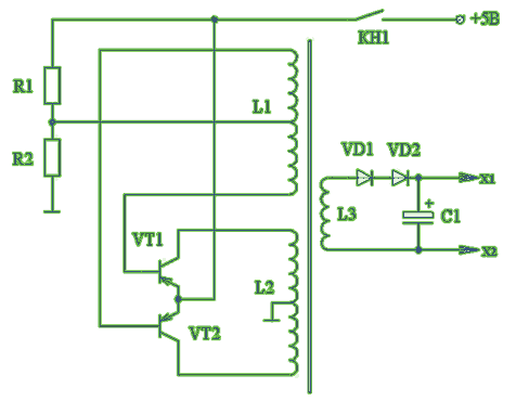 Схема электрошока от 5В